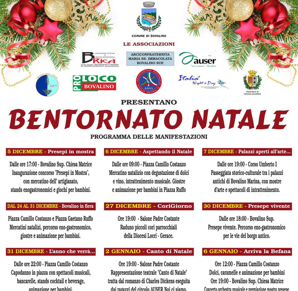 Natale 6 Gennaio.Bovalino Il 6 Gennaio Chiusura Del Programma Natalizio Bentornato Natale Lente Locale