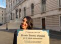 Il Vicesindaco di Caulonia, Maiolo, si congratula con Michela Crucitti, vincitrice del premio America Giovani